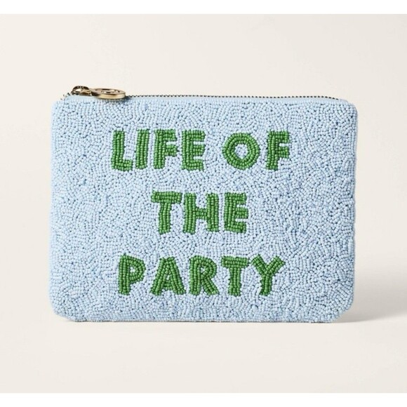 Kate Spade x Target Clutch Bag Beaded Life of the Party New With Tag Blue - Picture 1 of 10